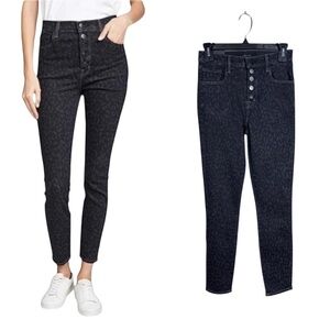 J Brand Women Lillie Jeans Size 24 Savannah Skinny Cropped High Rise Black New